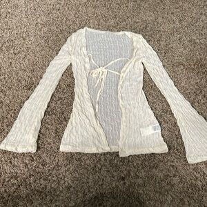 Cream sheer camisole. NEVER WORN!